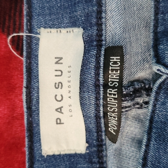 PacSun High-Rise Ankle Jegging Super Stretch Skinny Distressed Jeans Size 28 L - Picture 2 of 9
